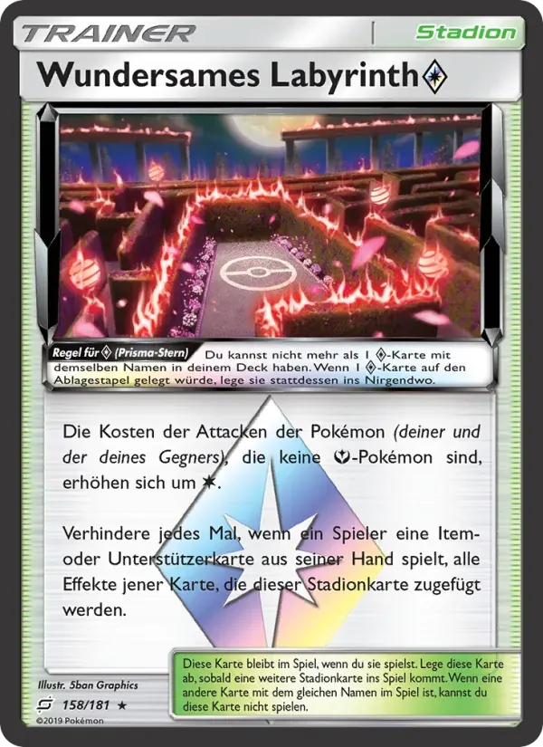 Wundersames Labyrinth ◇ — Teams Sind Trumpf 158 German Pokémon card