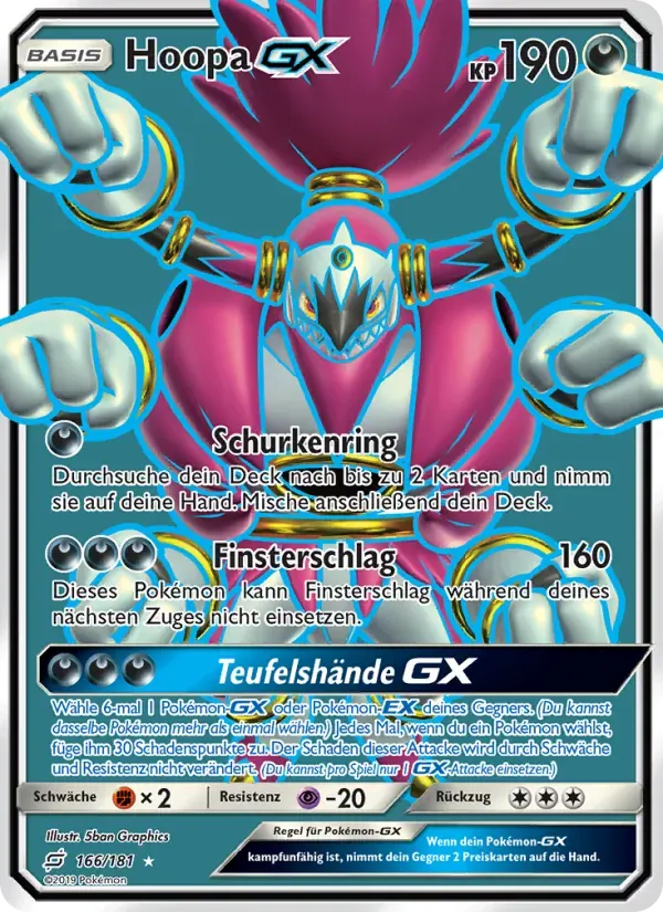 Hoopa GX — Teams Sind Trumpf 166 German Pokémon card