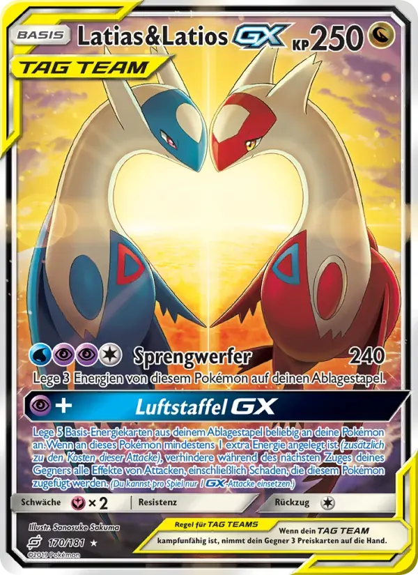 Latias & Latios GX — Teams Sind Trumpf 170 German Pokémon card
