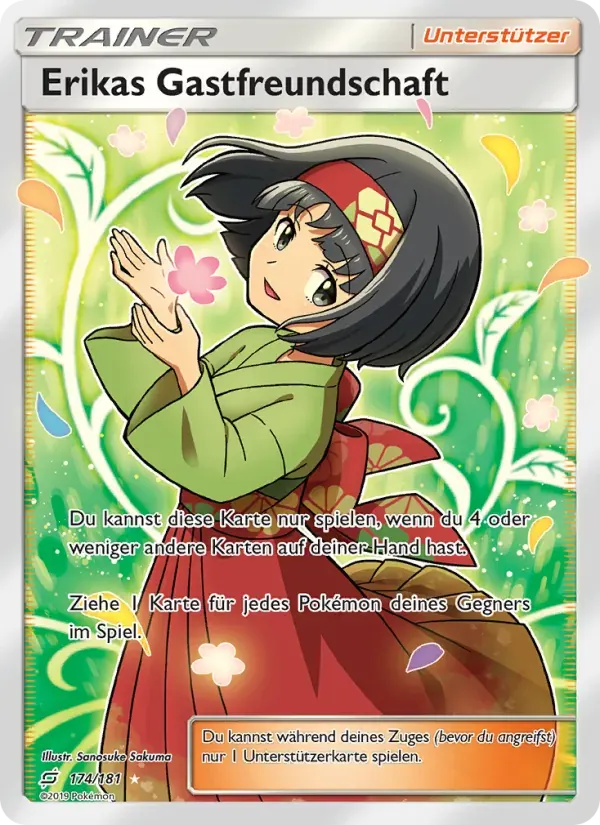 Erikas Gastfreundschaft — Teams Sind Trumpf 174 German Pokémon card