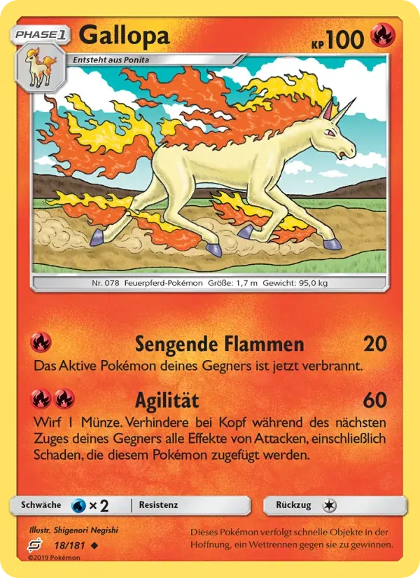 Gallopa — Teams Sind Trumpf 18 German Pokémon card