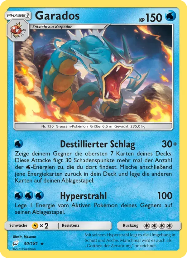 Garados — Teams Sind Trumpf 30 German Pokémon card