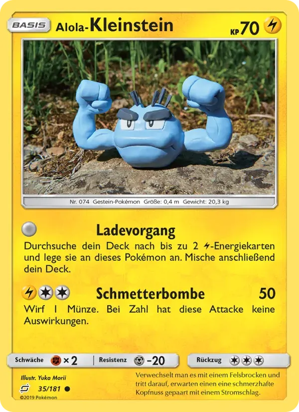 Alola-Kleinstein — Teams Sind Trumpf 35 German Pokémon card