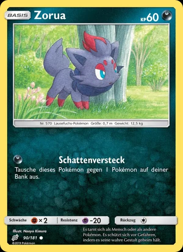 Zorua — Teams Sind Trumpf 90 German Pokémon card