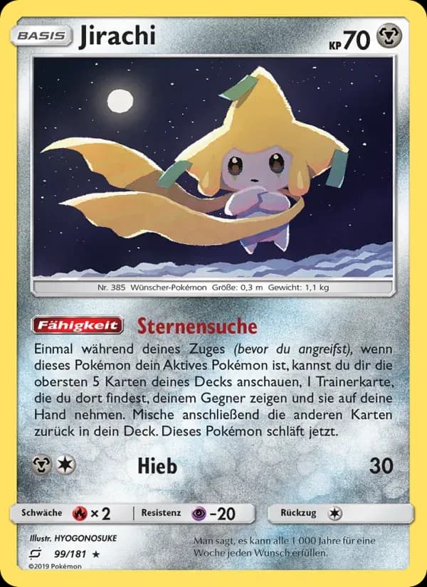 Jirachi — Teams Sind Trumpf 99 German Pokémon card