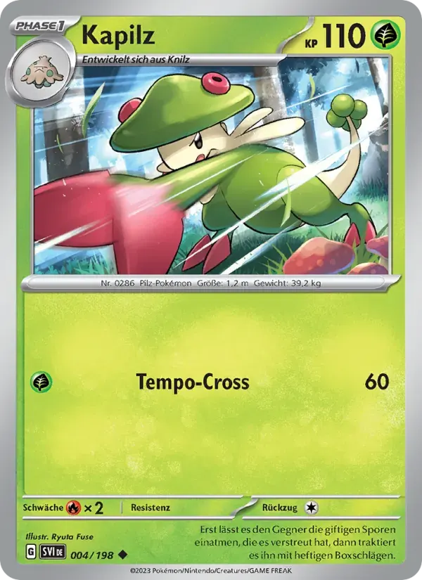 Kapilz — Karmesin & Purpur 4 German Pokémon card