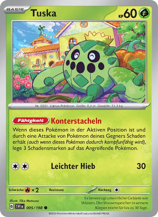 Tuska — Karmesin & Purpur 5 German Pokémon card