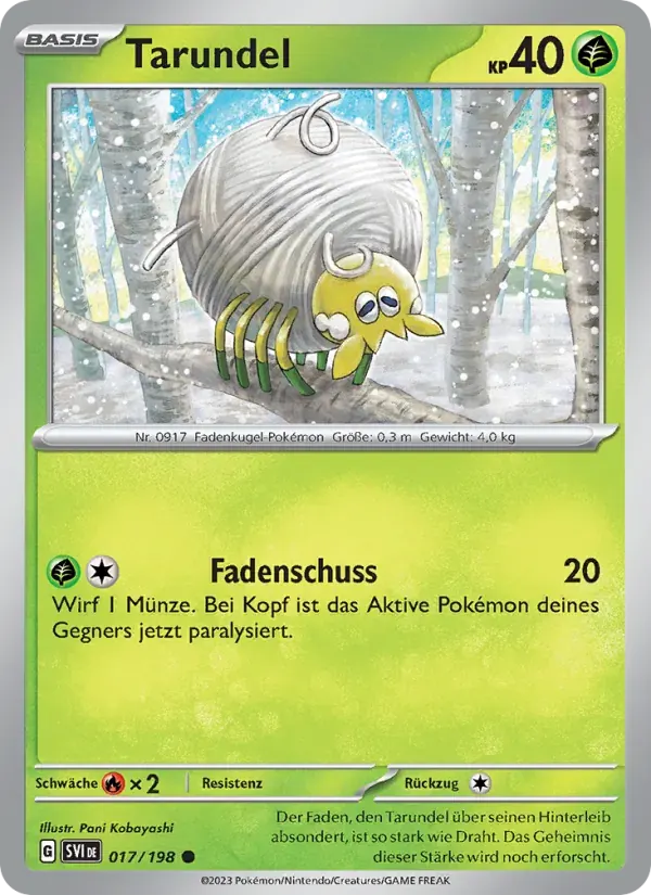 Tarundel — Karmesin & Purpur 17 German Pokémon card