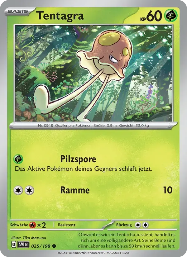 Tentagra — Karmesin & Purpur 25 German Pokémon card