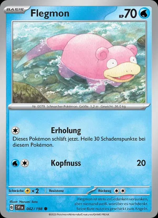 Flegmon — Karmesin & Purpur 42 German Pokémon card