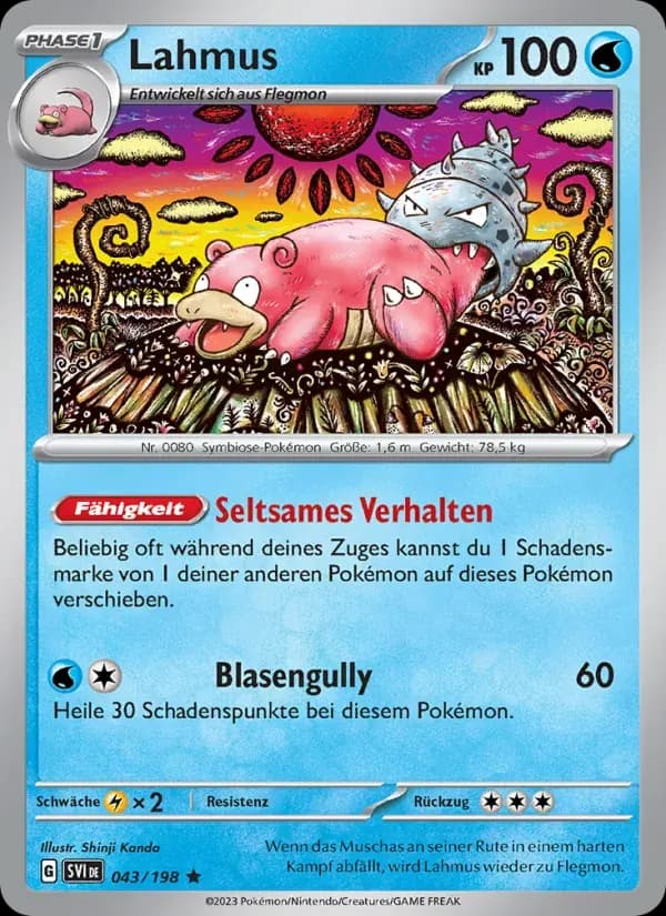 Lahmus — Karmesin & Purpur 43 German Pokémon card