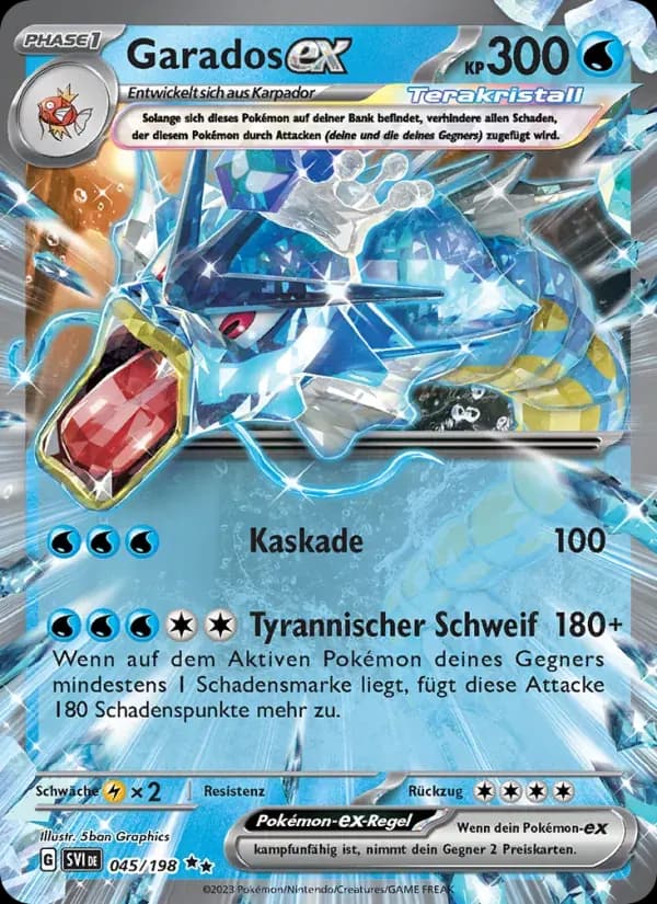 Garados-ex — Karmesin & Purpur 45 German Pokémon card