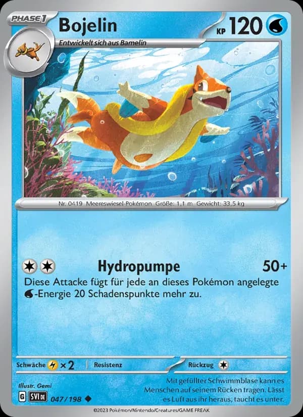 Bojelin — Karmesin & Purpur 47 German Pokémon card