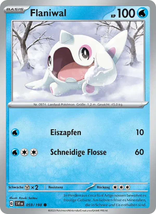 Flaniwal — Karmesin & Purpur 59 German Pokémon card
