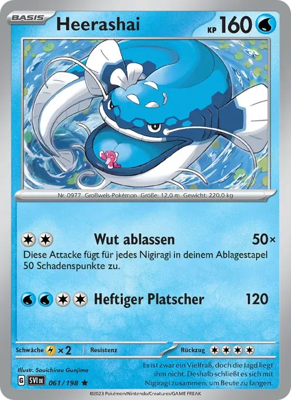 Heerashai — Karmesin & Purpur 61 German Pokémon card