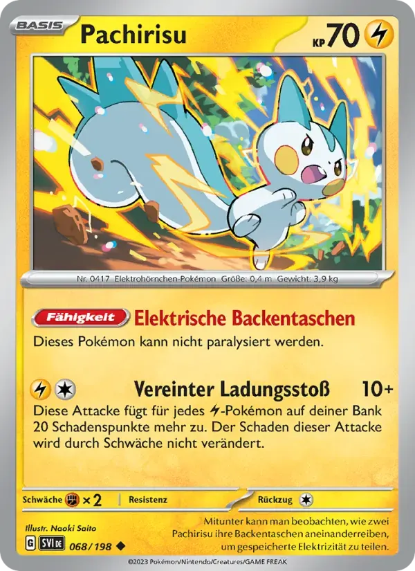 Pachirisu — Karmesin & Purpur 68 German Pokémon card