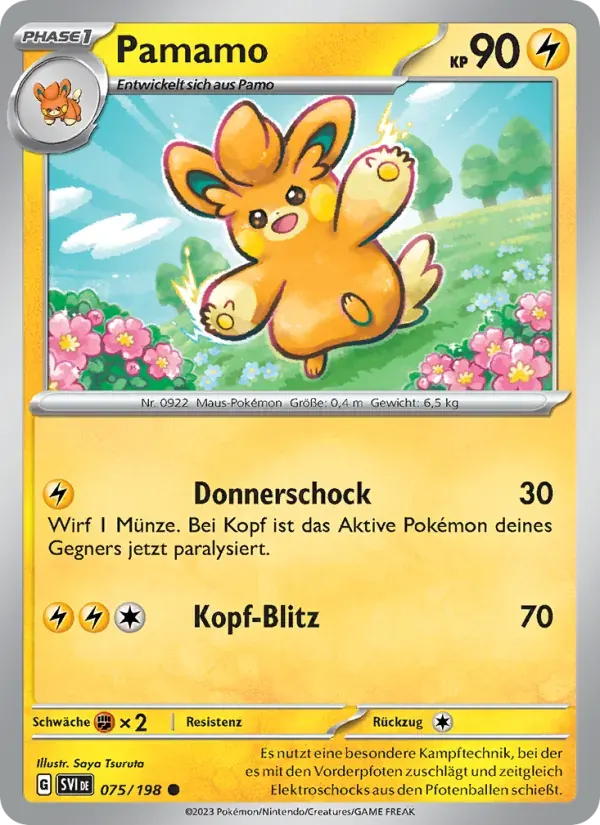 Pamamo — Karmesin & Purpur 75 German Pokémon card