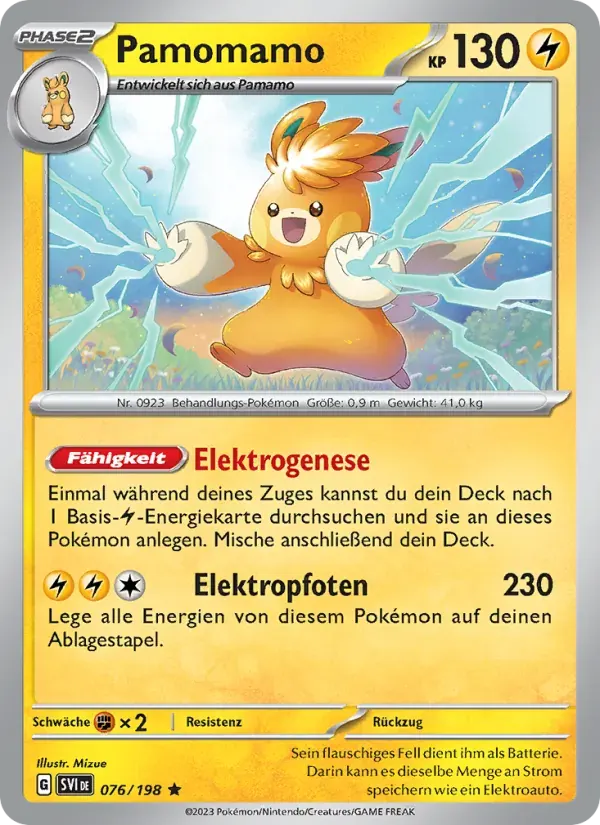 Pamomamo — Karmesin & Purpur 76 German Pokémon card