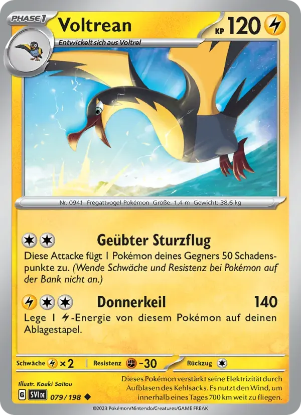 Voltrean — Karmesin & Purpur 79 German Pokémon card