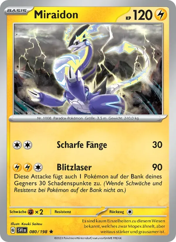 Miraidon — Karmesin & Purpur 80 German Pokémon card