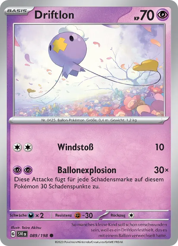 Driftlon — Karmesin & Purpur 89 German Pokémon card