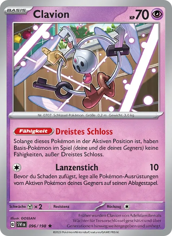 Clavion — Karmesin & Purpur 96 German Pokémon card