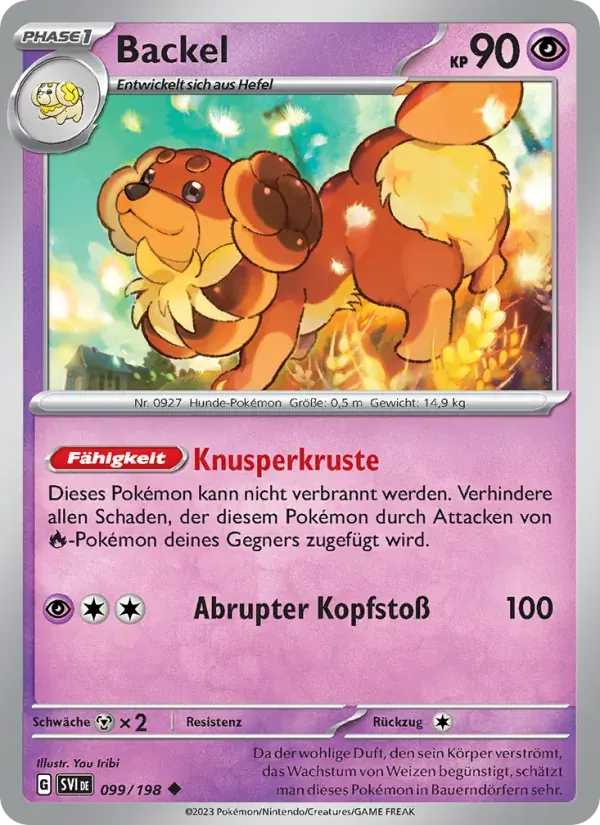 Backel — Karmesin & Purpur 99 German Pokémon card