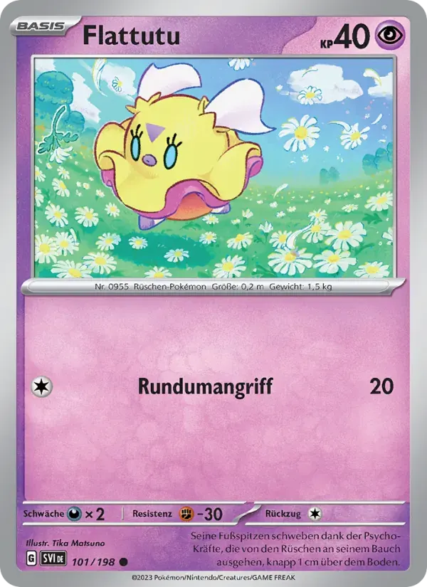 Flattutu — Karmesin & Purpur 101 German Pokémon card