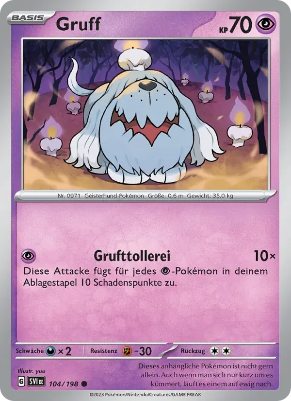 Gruff — Karmesin & Purpur 104 German Pokémon card