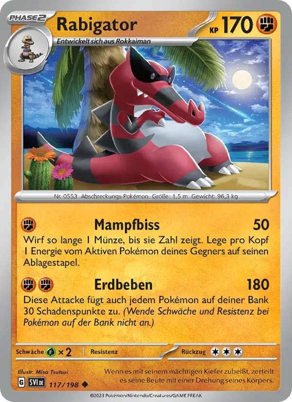 Rabigator — Karmesin & Purpur 117 German Pokémon card