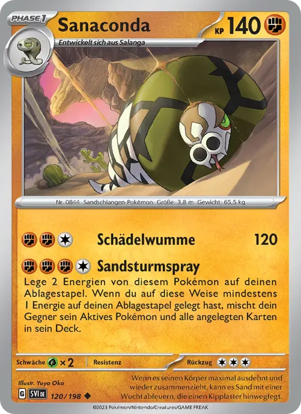 Sanaconda — Karmesin & Purpur 120 German Pokémon card