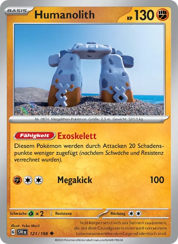 Humanolith — Karmesin & Purpur 121 German Pokémon card