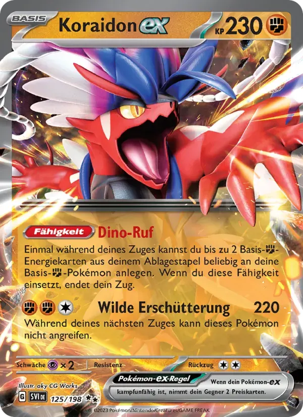 Koraidon-ex — Karmesin & Purpur 125 German Pokémon card