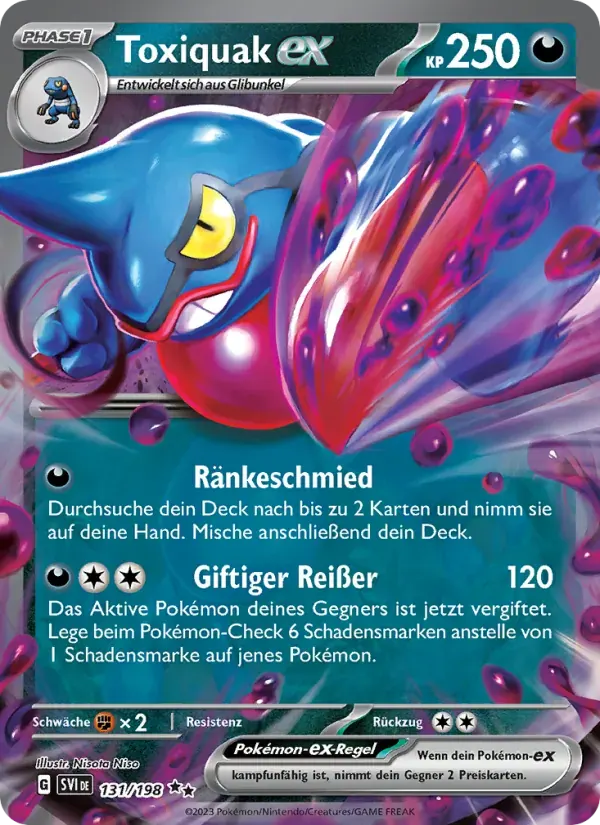 Toxiquak-ex — Karmesin & Purpur 131 German Pokémon card