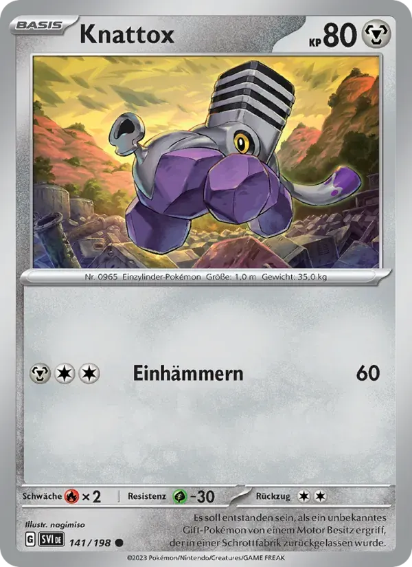 Knattox — Karmesin & Purpur 141 German Pokémon card