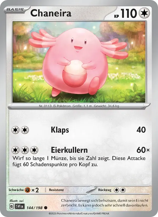 Chaneira — Karmesin & Purpur 144 German Pokémon card