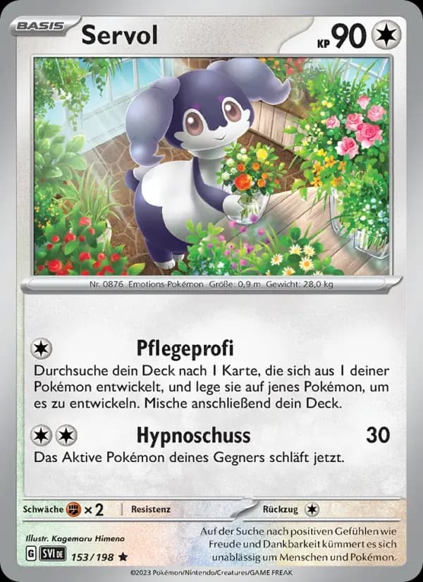 Servol — Karmesin & Purpur 153 German Pokémon card