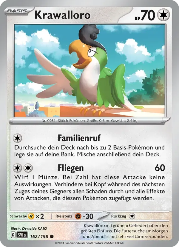 Krawalloro — Karmesin & Purpur 162 German Pokémon card
