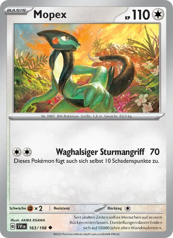 Mopex — Karmesin & Purpur 163 German Pokémon card