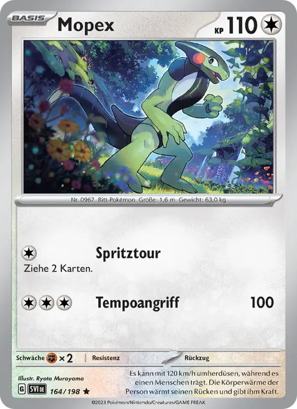 Mopex — Karmesin & Purpur 164 German Pokémon card