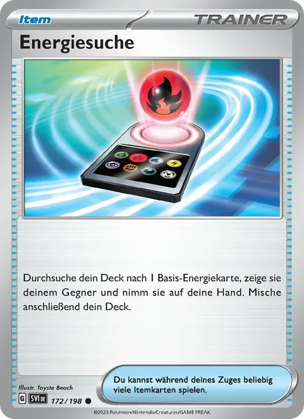 Energiesuche — Karmesin & Purpur 172 German Pokémon card