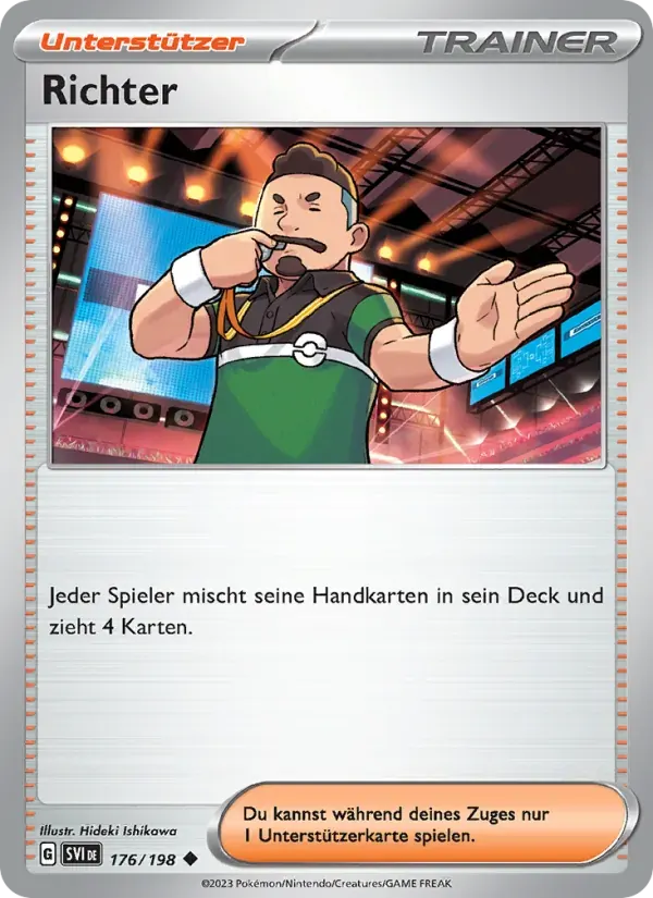 Richter — Karmesin & Purpur 176 German Pokémon card