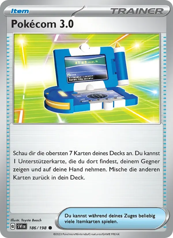 Pokécom 3.0 — Karmesin & Purpur 186 German Pokémon card