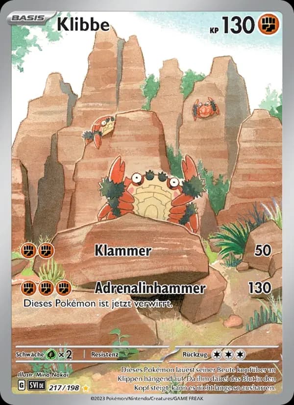 Klibbe — Karmesin & Purpur 217 German Pokémon card