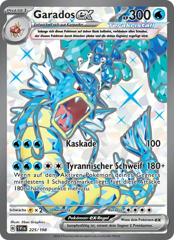 Garados-ex — Karmesin & Purpur 225 German Pokémon card