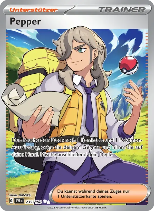 Pepper — Karmesin & Purpur 235 German Pokémon card
