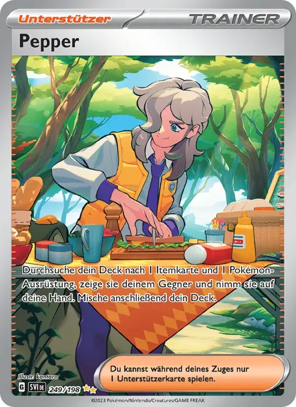 Pepper — Karmesin & Purpur 249 German Pokémon card