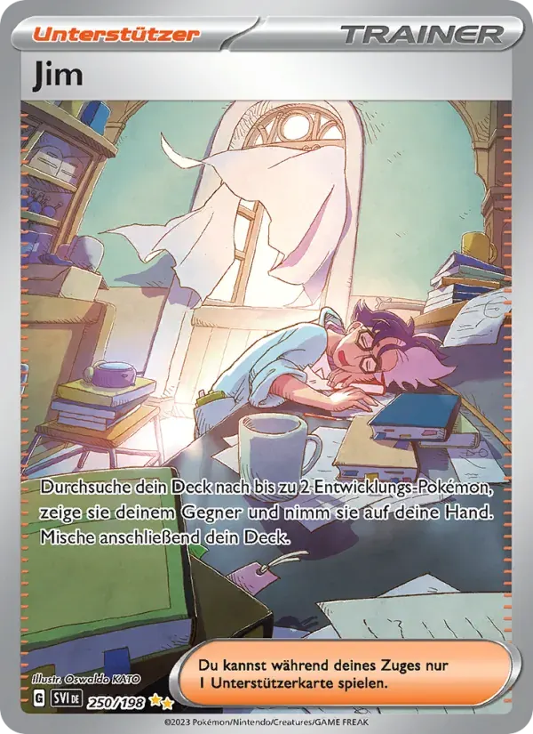 Jim — Karmesin & Purpur 250 German Pokémon card