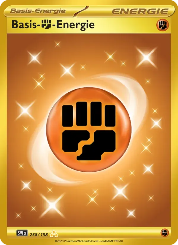 Basis-Fighting-Energie — Karmesin & Purpur 258 German Pokémon card