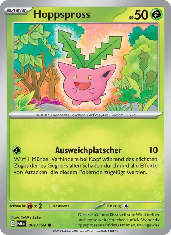 Hoppspross — Entwicklungen in Paldea 1 German Pokémon card